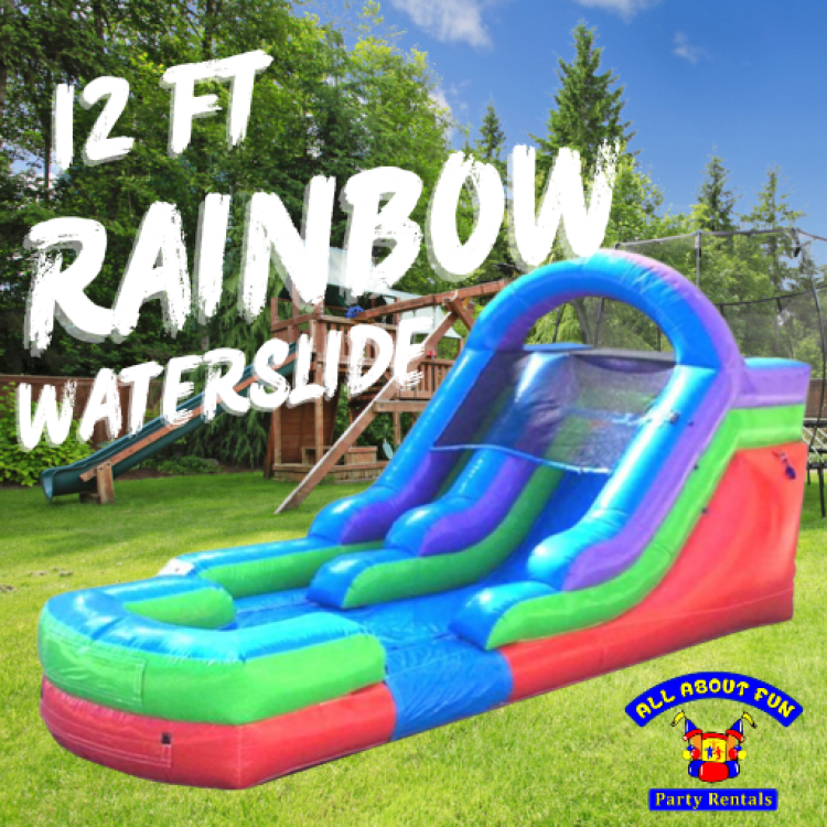 12 Foot Rainbow Water Slide (Can be used dry)