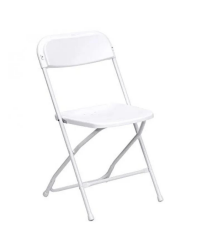 White Plastic Party / Wedding Chairs (650lb Capacity)