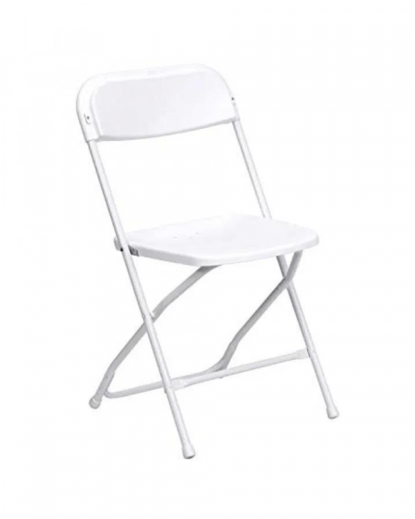 White Plastic Party / Wedding Chairs (650lb Capacity)