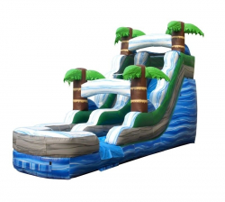 TNT20Tropical20Slide202 459694163 15 Ft Tropical Marbled Water Slide (Can be used dry)