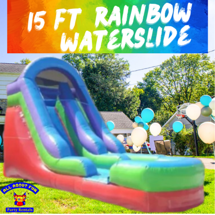 15 Foot Rainbow Water Slide (Can be used dry)