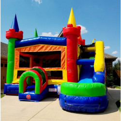 modular modern rainbow inflatable water slide bounce house rental pittsburgh pa combo with blower 1652584184 Rainbow Wet/Dry Bounce House Water Slide Combo